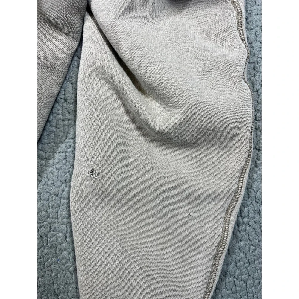 Elwood Core Crewneck Sweatshirt Sand Organic Cotton Boxy Fit Distressed Large - Picture 7 of 12